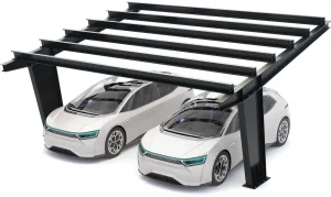 PV-Carport Modell 01 – Modernes Doppelcarport für 2 Stellplätze