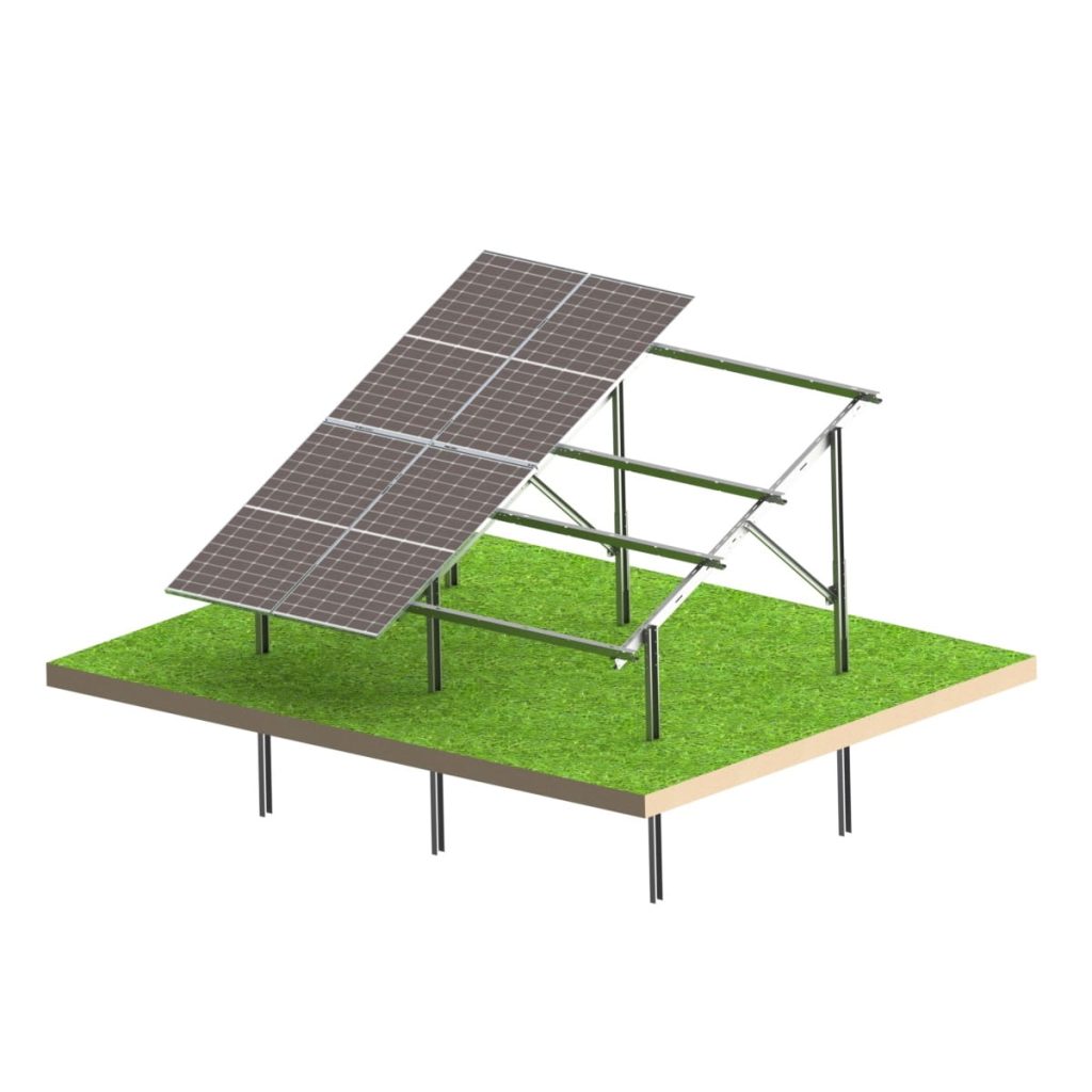 SolarMount Stack Compact 8 – Selbstmontage-Freiland-System für 8 PV-Module