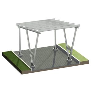 PV-Carport Modell S – 1 Stellplatz | Für hohe Schneelasten bis 2,6 kN/m² | Selbstmontagefreundlich