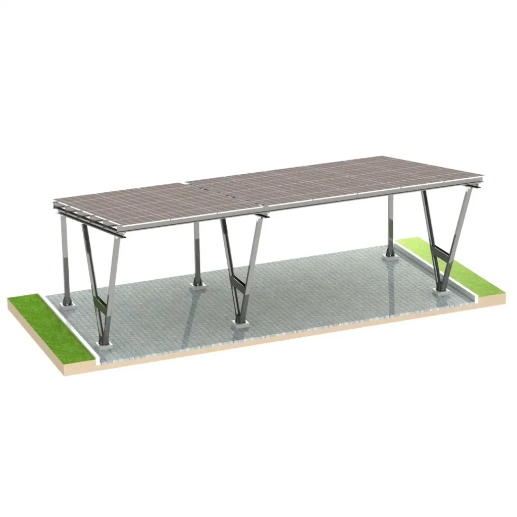 PV-Carport Modell S3 – 3 Stellplätze | Für Schneelasten bis 1,4 kN/m² | Selbstmontagefreundlich