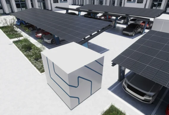 PV-Carport Modell 01 – Modernes Doppelcarport für 2 Stellplätze