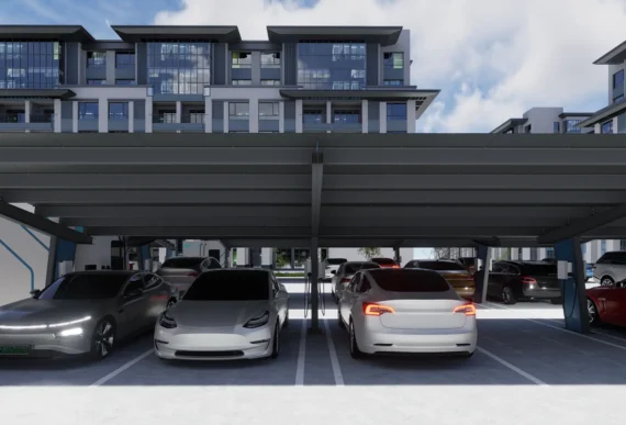 PV-Carport Modell 01 – Modernes Doppelcarport für 2 Stellplätze