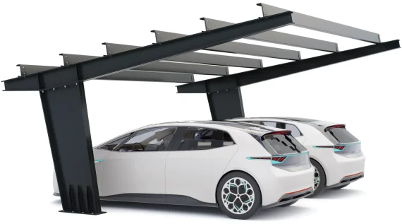 PV-Carport Modell 01 – Modernes Doppelcarport für 2 Stellplätze