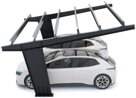 PV-Carport Modell 01 – Modernes Doppelcarport für 2 Stellplätze