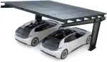 PV-Carport 01 – Komplettset (2 Stellplätze) mit Photovoltaik