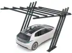 PV-Carport Modell 04 – Robustes Einzelcarport für 1 Stellplatz