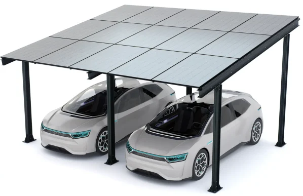 PV-Carport 05 – Komplettset (2 Stellplätze) mit Photovoltaik