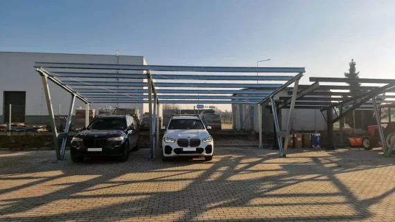 PV-Carport Modell S2 – 2 Stellplätze | Für Schneelasten bis 1,6 kN/m² | Selbstmontagefreundlich