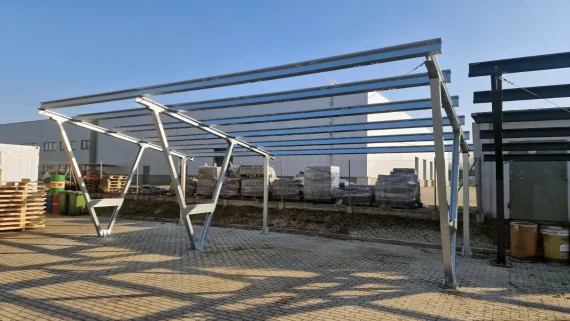 PV-Carport Modell S2 – 2 Stellplätze | Für Schneelasten bis 1,6 kN/m² | Selbstmontagefreundlich