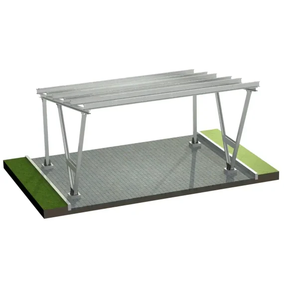 PV-Carport Modell S2 – 2 Stellplätze | Für Schneelasten bis 1,6 kN/m² | Selbstmontagefreundlich